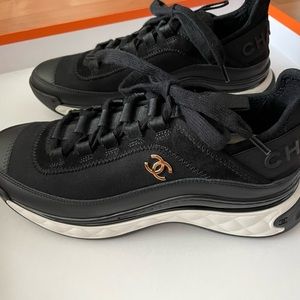 Chanel black sneakers